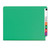 Smead End Tab Classification Folders, 2 Dividers, Letter Size, 14pt, Green, 10/Box