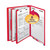 Smead End Tab Classification Folders, 2 Dividers, Letter Size, 14pt, Red, 10/Box