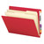 Smead End Tab Classification Folders, 2 Dividers, Letter Size, 14pt, Red, 10/Box (26838)