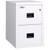 FireKing Turtle 2-Drawer Fireproof File Cabinet in Artic White color, with all drawers closed.