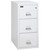 FireKing 2-Hour 3-Drawer Vertical File Cabinet, Letter Size, Arctic White finish, closed front view