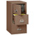 FireKing Safe-In-A-File cabinet, 3 drawer legal size, 31 inch deep, turtle brown finish, open safe compartment and drawer