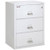 FireKing Lateral File Cabinet, 1-Hour Fire Rated, 3-Drawer, 31" Wide, Artic White