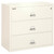 FireKing Lateral File Cabinet, 1-Hour Fire Rated, 3-Drawer, 44" Wide, Ivory White