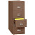 4-Drawer FireKing Vertical File Cabinet, Legal Size, Tan Finish – Drawer Open Showing Files