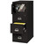 FireKing 2-Hour Fire-Rated 4-Drawer Vertical File Cabinet with Safe – Black, Drawer Open Empty