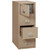 FireKing 2-Hour Fire-Rated 4-Drawer Vertical File Cabinet with Safe – Putty, Drawer Open Empty