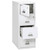 FireKing 2-Hour Fire-Rated 4-Drawer Vertical File Cabinet with Safe – Arctic White, Drawer Open with Hanging Files