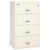 FireKing Lateral File Cabinet, 1-Hour Fire Resistant, 4-Drawer, Letter/Legal, 31" Wide, Ivory White