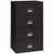 FireKing Lateral File Cabinet, 1-Hour Fire Resistant, 4-Drawer, Letter/Legal, 31" Wide, Black