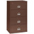 FireKing Lateral File Cabinet, 1-Hour Fire Resistant, 4-Drawer, Letter/Legal, 31" Wide, Brown