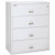 FireKing Lateral File Cabinet, 1-Hour Fire Resistant, 4-Drawer, Letter/Legal, 44" Wide, Artic White