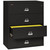 FireKing 4-4422-CBL lateral fireproof file cabinet with drawer open, side to side filing.
