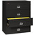FireKing 4-4422-CBL lateral fireproof file cabinet with drawer open, front to back filing.
