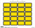 Exhibits-U-Create 48092, Blank, 1-5/8 x 1, Yellow, 240/Pack
