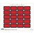 Exhibits-U-Create 48093, Blank, 1-5/8 x 1, Red, 240/Pack