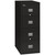 Patriot 4-Drawer Fireproof File Cabinet in Black with all drawers closed