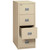 Patriot 4-Drawer Fireproof Vertical File Cabinet in Parchment with one drawer open