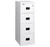 FireKing Turtle 4-Drawer Fireproof File Cabinet in Artic White color, with all drawers closed.