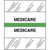 Medical Chart Index Tabs, Medicare, Lt Green, 1/2 x 1-1/4, 100/Pk (54562)