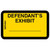 Legal Exhibit Labels 58024, Defendant's Exhibit, 1-5/8 x 1, Yellow, 252/Pack