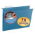 Smead TUFF Hanging File Folder w/ 1/3-Cut Easy Slide Sliding Tab, Letter Size, Blue, 18/Box