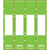 Tabbies File Pocket Handles 68809, 9-5/8 x 2, Green, 48/Pack