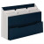 Smead Mini Stadium File, 3 Pockets, Small Front Pocket, Letter Size, Navy