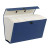 Smead Expanding File Box, 19 Pockets, Alphabetic (A-Z) and Subject, Latch Closure, Letter/Legal, Blue