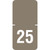 Tabbies 70500-Series Top Tab Year Labels, 2025, Gray, 250/Pack (72525)