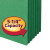 Smead File Pockets, Straight-Cut Tab, 5-1/4" Expansion, Letter Size, Green, 10/Box