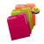 Smead Vertical File Folders, Dual Tabs, Letter Size, Bright Tones, 6/Pack