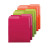 Smead Vertical File Folders, Dual Tabs, Letter Size, Bright Tones, 6/Pack