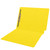 Colored Folders, End Tab, Letter Size, 3/4" Expansion, Fastener Position 1, 11pt Yellow, 50/Box