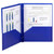 Smead Poly Two-Pocket Folder, Tang Fastener, Letter, Dark Blue (87726)