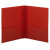 Smead 3 Prong 2-Pocket Plastic folder, Letter Size, Red, 25/Box