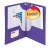 Smead Lockit Two-Pocket File Folder, Letter Size, Purple, 25/Box