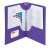 Smead Lockit Two-Pocket File Folder, Letter Size, Purple, 25/Box