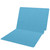 Colored End Tab File Folders, Letter Size, 14pt, 2-Ply, No Fastener, Blue, 50/Box (87C04SR102)