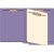 End Tab Classification Folders, 1 Divider, Letter Size, Purple, 25/Box