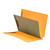 End Tab Classification Folders, 1 Divider, Letter Size, Goldenrod, 25/Box