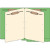 End Tab Classification Folders, 2 Dividers, Letter Size, 14pt Green, 25 Box (87C09D2GRN)