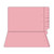 Colored Folders, End Tab, Legal Size, 3/4" Exp, No Fasteners, 11pt Pink, 100/Box