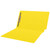 Colored Folders, End Tab, Legal Size, 3/4" Expansion, Fastener Position 1, 11pt Yellow, 50/Box