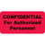 Confidential For Authorized Personnel, Red (A1004)