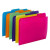 Smead Poly File Folders, 1/3-Cut Tab, Letter Size, 6 Colors, 12/Pack