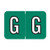 Barkley Alpha Labels, ACPM-Series, 1 H x 1 1/2 W, Letter G, Dk Green, 500/Roll
