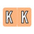 Barkley Alpha Labels, ACPM-Series, 1 H x 1 1/2 W, Letter K, Tan, 500/Roll