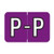 Barkley Alpha Labels, ACPM-Series, 1 H x 1 1/2 W, Letter P, Purple, 500/Roll
