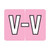 Datafile AL8720 Series Alphabet Labels - Letter V (AL8720-V)